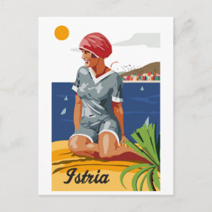 Girl from Istria Postcard