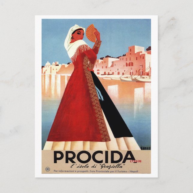 Girl from Procida, Naples, Italy Postcard (Front)