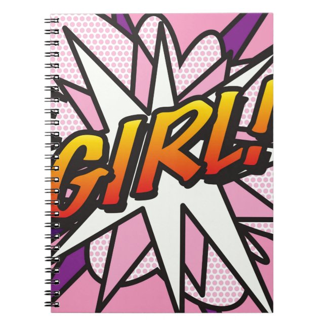 GIRL Fun Retro Comic Book Pop Art (Front)