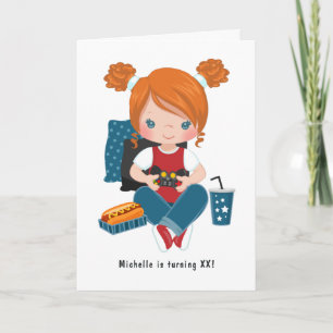 Girl Game Night Video Game Party Photo Invitation