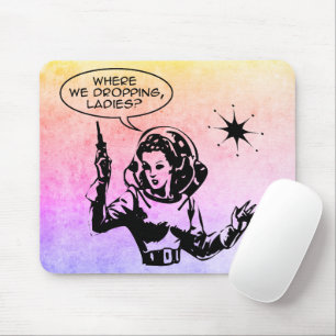 Girl Gamer Grunge Mouse Mat