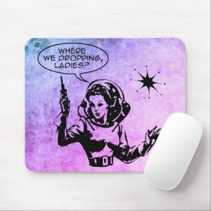 Girl Gamer Grunge Mouse Mat