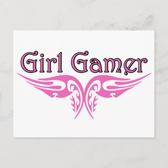 Girl Gamer Postcard (Front)