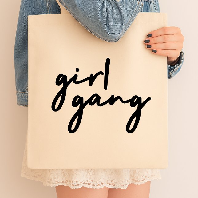 Girl Gang | Cute Girl Power Modern Feminism Tote Bag (Creator Uploaded)