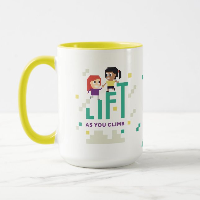 Girl Geek X: Lift as You Climb 15oz Mug (Left)