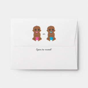 Girl Gender Reveal Pink Inside Envelope - Ethnic