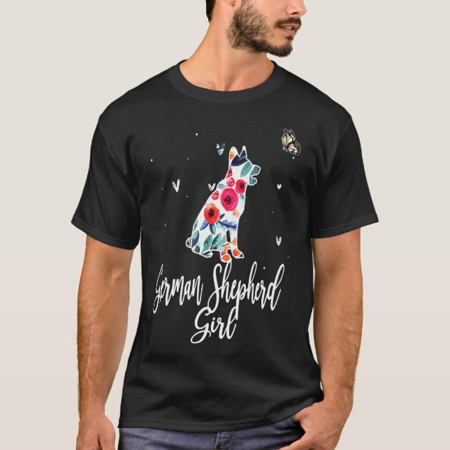 Girl German Shepherd T-Shirt (Front)