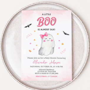 Girl Ghost Halloween Baby Shower Invitation
