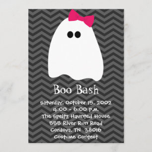 Girl Ghost Halloween Invitation