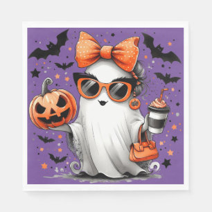 Girl Ghost Halloween Party Napikins Napkin