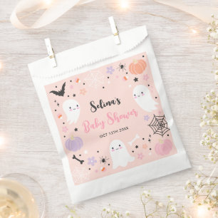 Girl Ghost Little Boo Is Due Halloween Baby Shower Favour Bags