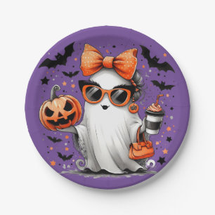 Girl Ghost Party Paper Plate