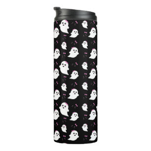 Girl Ghost Pattern Thermal Tumbler