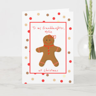 Girl Gingerbread for Granddaughter Card
