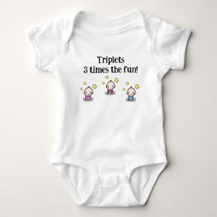 Girl Girl Boy Triplets, Triplet Babies Gift Idea, Baby Bodysuit