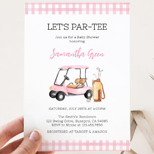 Girl Golf Baby Shower Invitation