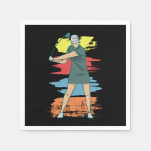 Girl Golf Player Girl Sports Golf Lover Gift Idea Napkin