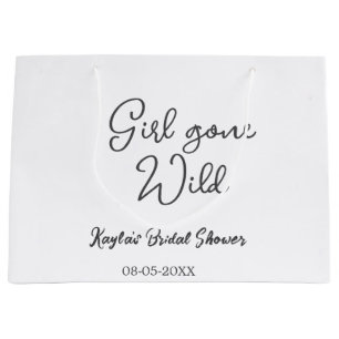 Girl gone wild bridal shower name date simple mini large gift bag