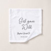 Girl gone wild bridal shower name date simple mini