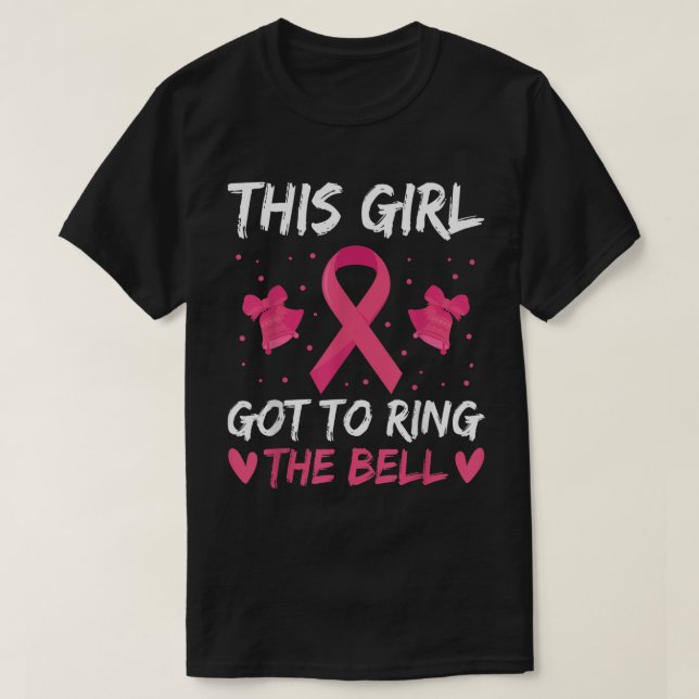 Girl Got To Ring The Bell Breast Shirts, Pink Canc T-Shirt (Design Front)