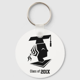 Girl Graduating Class Year Memento Personalised Key Ring