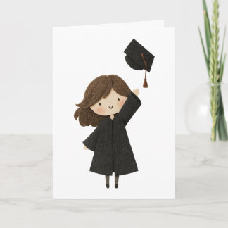 Girl Graduation Card-Folded Card