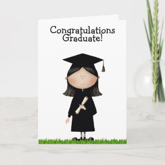 Girl Graduation Card-Folded Greeting Card