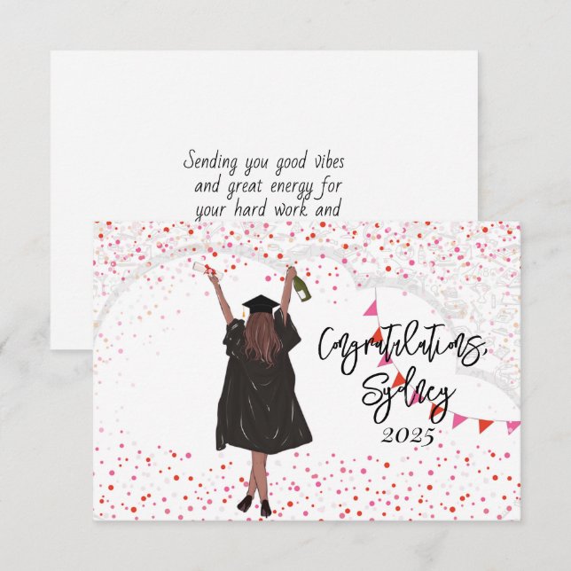 Girl Graduation Congratulations (Front/Back)