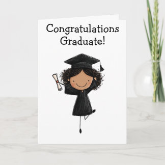 Girl Graduation Folded Card