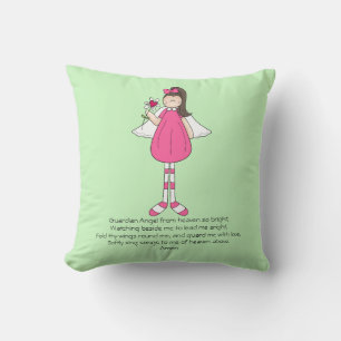 Girl Guardian Angel Prayer Pillow