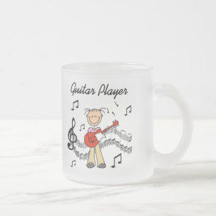 Girl Guitar Player Tshirts and Gifts Frosted Glass Coffee Mug