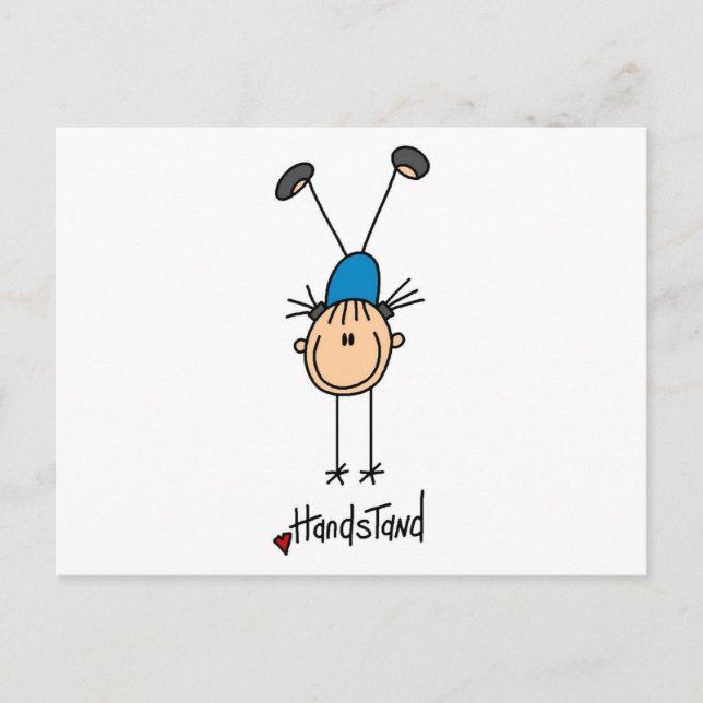 Girl Gymnast Handstands T-shirts and Gifts Postcard (Front)