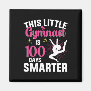 Girl Gymnast Happy 100 Days Of School Gymnastic Tu Magnet