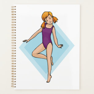 Girl Gymnast in Purple Leotard Planner