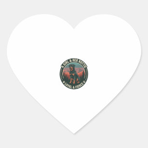 Girl Her Rottie Loyal Fierce Rottweiler Dog Mounta Heart Sticker