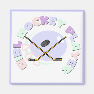Girl Hockey Player Tshirts and Gifts Magnet