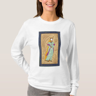 Girl holding a wine vessel and a pear, from the La T-Shirt