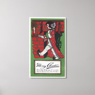 Girl Holding Doll and Candlestick Canvas Print