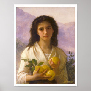 Girl Holding Lemons,  William-Adolphe Bouguereau Poster