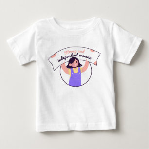 Girl Holding Up a Sign Purple Baby T-Shirt