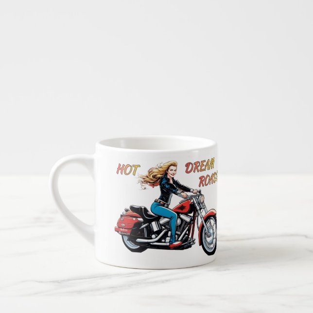 Girl Hot Dream Roads  Espresso Cup (Left)