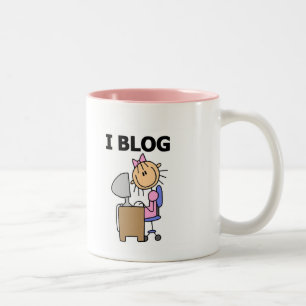 Girl I Blog t-shirts and Gifts Two-Tone Coffee Mug