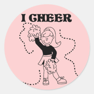 Girl I Cheer Tshirts and Gifts Classic Round Sticker