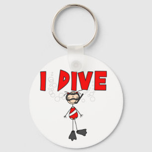 Girl I Dive T-shirts and Gifts Key Ring
