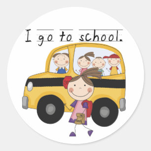 Girl I Go To  School T-shirts and Gifts Classic Round Sticker