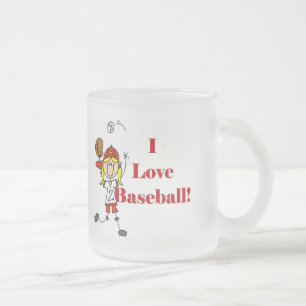 Girl I Love Baseball Tshirts and Gifts Frosted Glass Coffee Mug