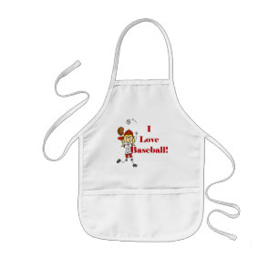 Girl I Love Baseball Tshirts and Gifts Kids Apron