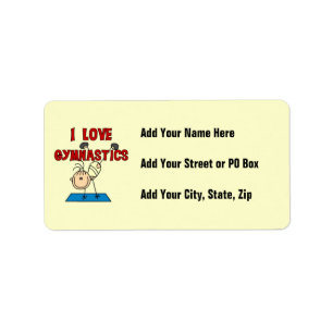 Girl I Love Gymnastics Label