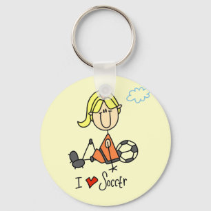 Girl I Love Soccer T-shirts and Gifts Key Ring
