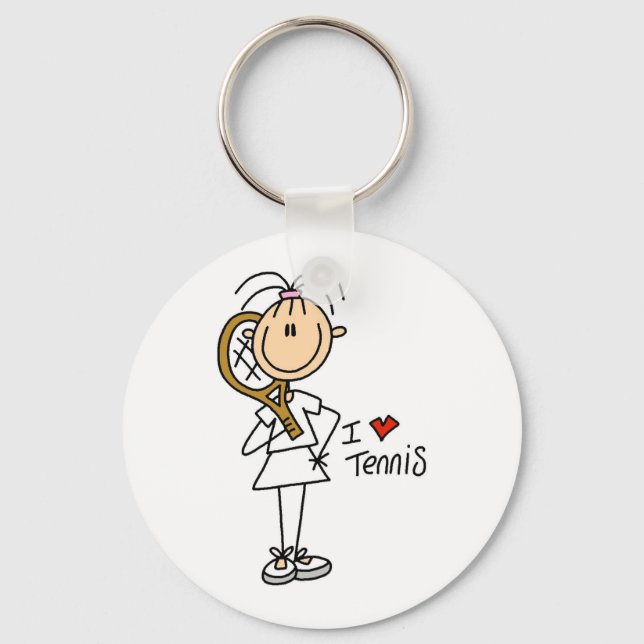 Girl I Love Tennis Key Ring (Front)